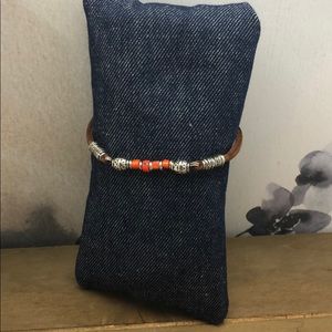 Orange bead bracelet